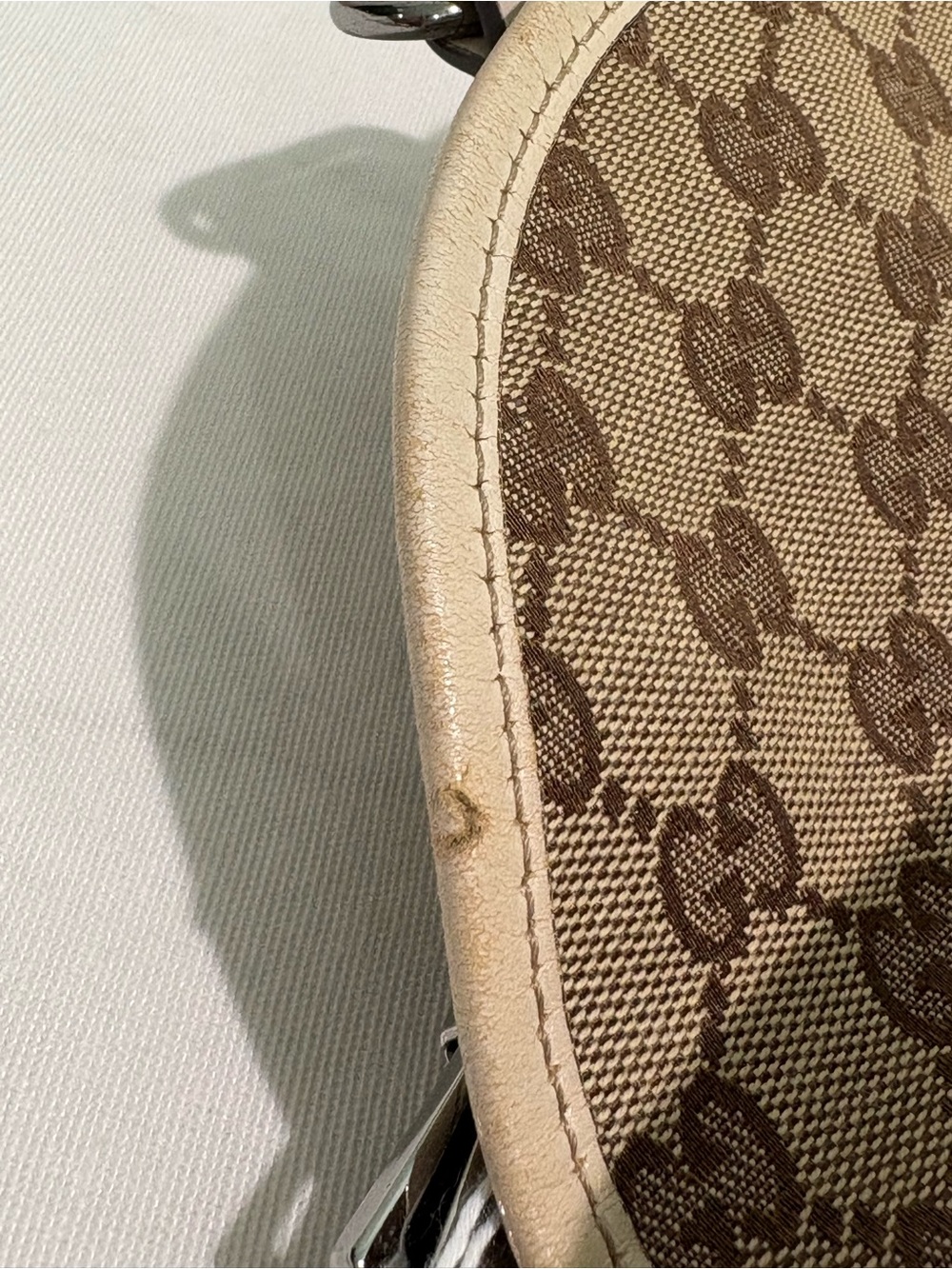 Authentic Gucci GG Canvas Leather Belt Crossbody waist Bag with Dust Cover - Picture 9 of 16